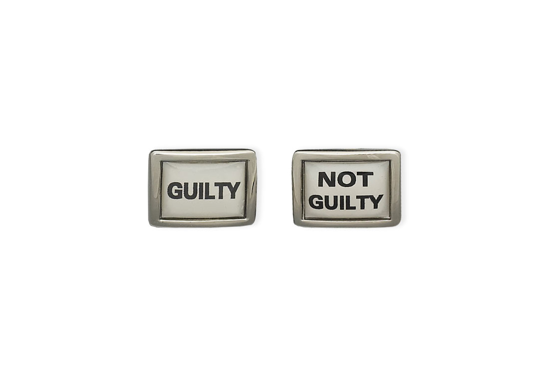 Guilty Not Guilty Cufflinks