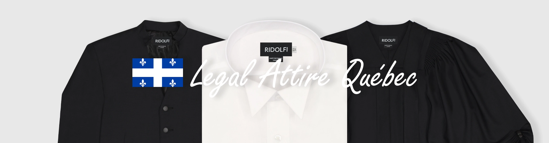 Legal attire Quebec, Barrister robe, Barrister waistcoat, Barrister court shirt